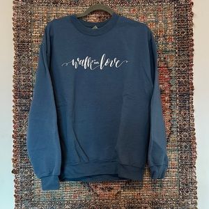 Boutique sweatshirt walk in love